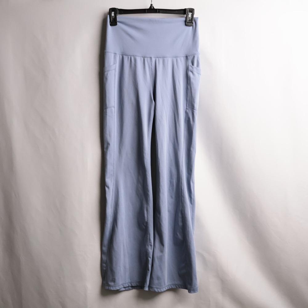 Yogalicious Lux Tribeca 7/8 Flare Pant Sky Blue‎ High Waist Yoga Leggings Large